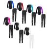 Kids Girls 2Pcs Gymnastics Dance Outfits Long Sleeve Leotards with Leggings Athletic Biketards Unitards
