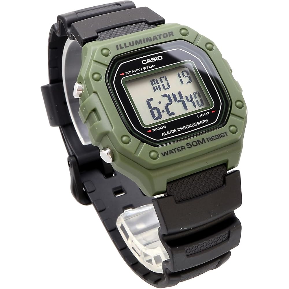 [Casio] CASIO Standard Digital Watch W-218H-3AV Men's & Women's Cheap Casio Olive Green Overseas Model [Parallel Import]