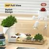 Прозрачный аквариум для черепах с зоной для баскинга, аквариум для крабов для домашних черепах, раков-отшельников, усыновление черепахи