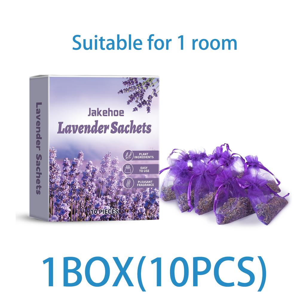 Lavender Sachets for Closet Freshener Natural Air Purifying Bags with Long Lasting Floral Scent Deodorizer for Drawer Car 10 Pcs