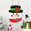 1 Pc Christmas Cartoon Snowman Wooden Hanging Ornament - Ideal for Decorating Windows and Doors During the Holidays, a Great Addition