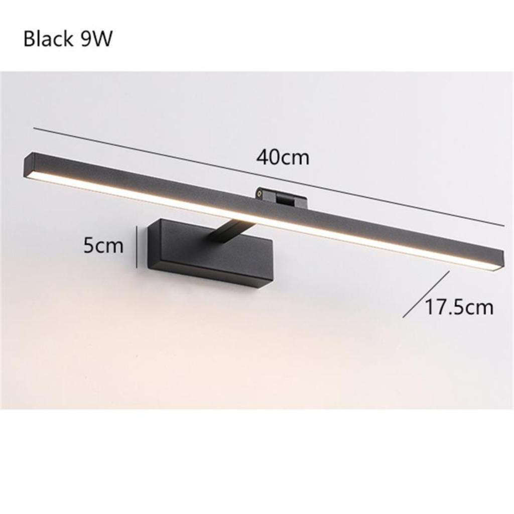 Новый стильный светодиодный современный скандинавский настенный зеркальный шкаф для ванной комнаты с 9 Вт 40 см подсветкой для макияжа - функциональное и шикарное решение для хранения