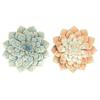 Wall Decoration DKD Home Decor 61 X 8 X 61 Cm Flower Blue Orange Shabby Chic (2 Units)