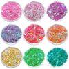 7mm 1000Pcs PVC Patch Beaded Sequins Fashion Hollow Love Heart Jewelry Accessories Stereo Magic Color  Handmade Material