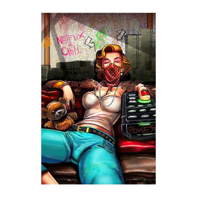 Sexy Pictures On The Wall Modern Fashion Posters and Prints for Living Room Lover Sex Canvas Picture for Home Room Decor