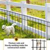 Yousheng 5 Pcs Animal Barrier Fence No Dig Iron Garden Fence Rustproof Metal Fences Border for Rabbits And Dogs Ground Defense Outdoor Yard Patio