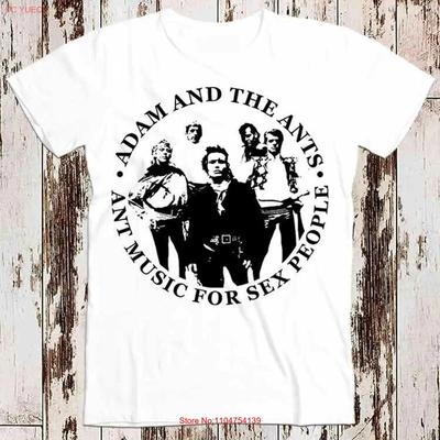 Adam And The Ants Музыка для Людей Постер Футболка 8481 винтаж Стирка Уличная одежда Слегка дышащая Мягкая Удобная с принтом