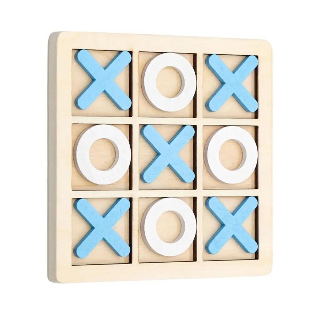 1 шт. Деревянная настольная игра Крестики-нолики 9"x9" Настольная игрушка для детей Подарки Семейные игры Настольное украшение Игровой стол Игровые вечеринки
