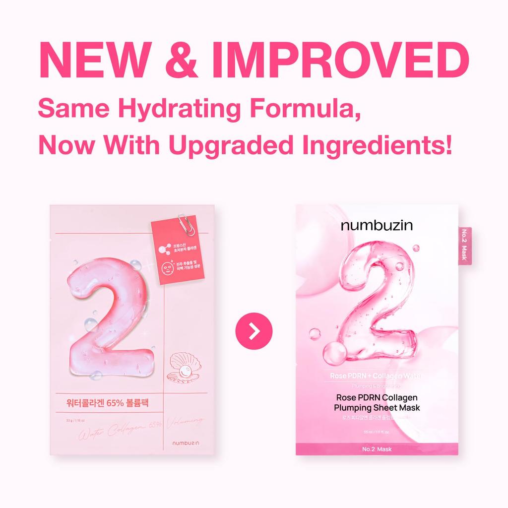 NUMBUZIN No.2 Rose PDRN Collagen Plumping Sheet Mask