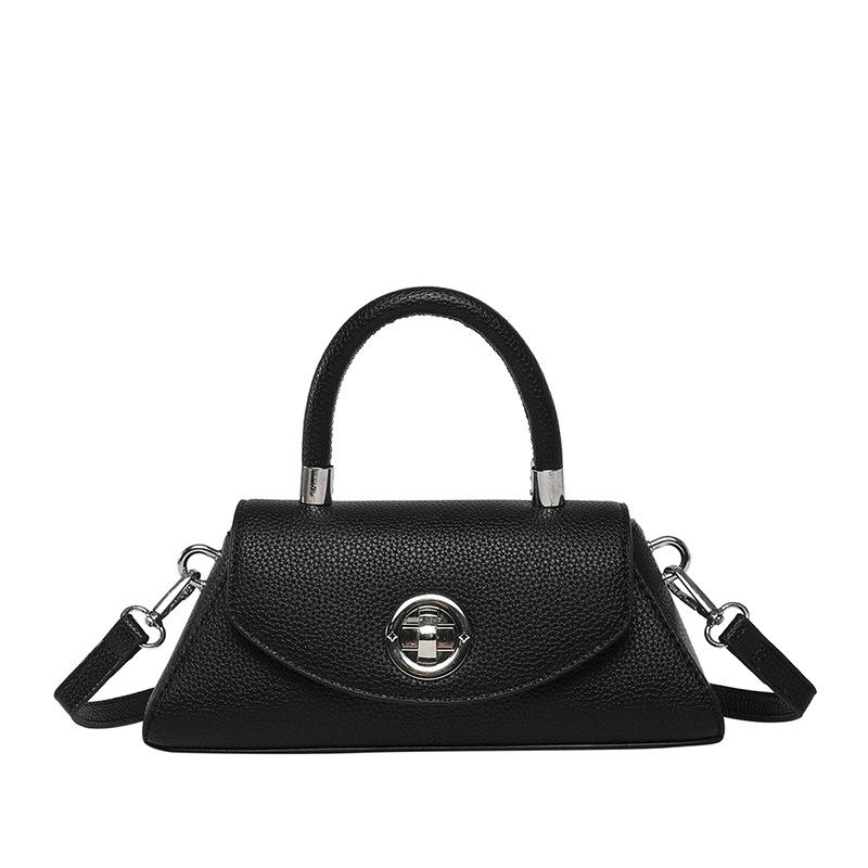 Популярная простая темпераментная высококлассная трапециевидная портативная маленькая квадратная сумка с узором личи, повседневная универсальная сумка-мессенджер в зарубежном стиле