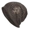 Bonnet Hats Viking Unisex WoUnisex's Tree Of Life With Triquetra Brown Thin Cap Street Skullies Beanies Caps
