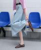 Pigment [Long Ver] A-Line Denim Skirt (Ccsk260318)