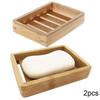 Мыльница для хранения, держатель для мыла, бамбуковая мыльница 10*8,7*2,2 см