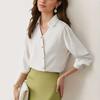 Fashion Turn Down Collar Chiffon Blouse Women Office Button Up Womens Shirts Long Sleeve Woman Tops Elegant Clothes 29978