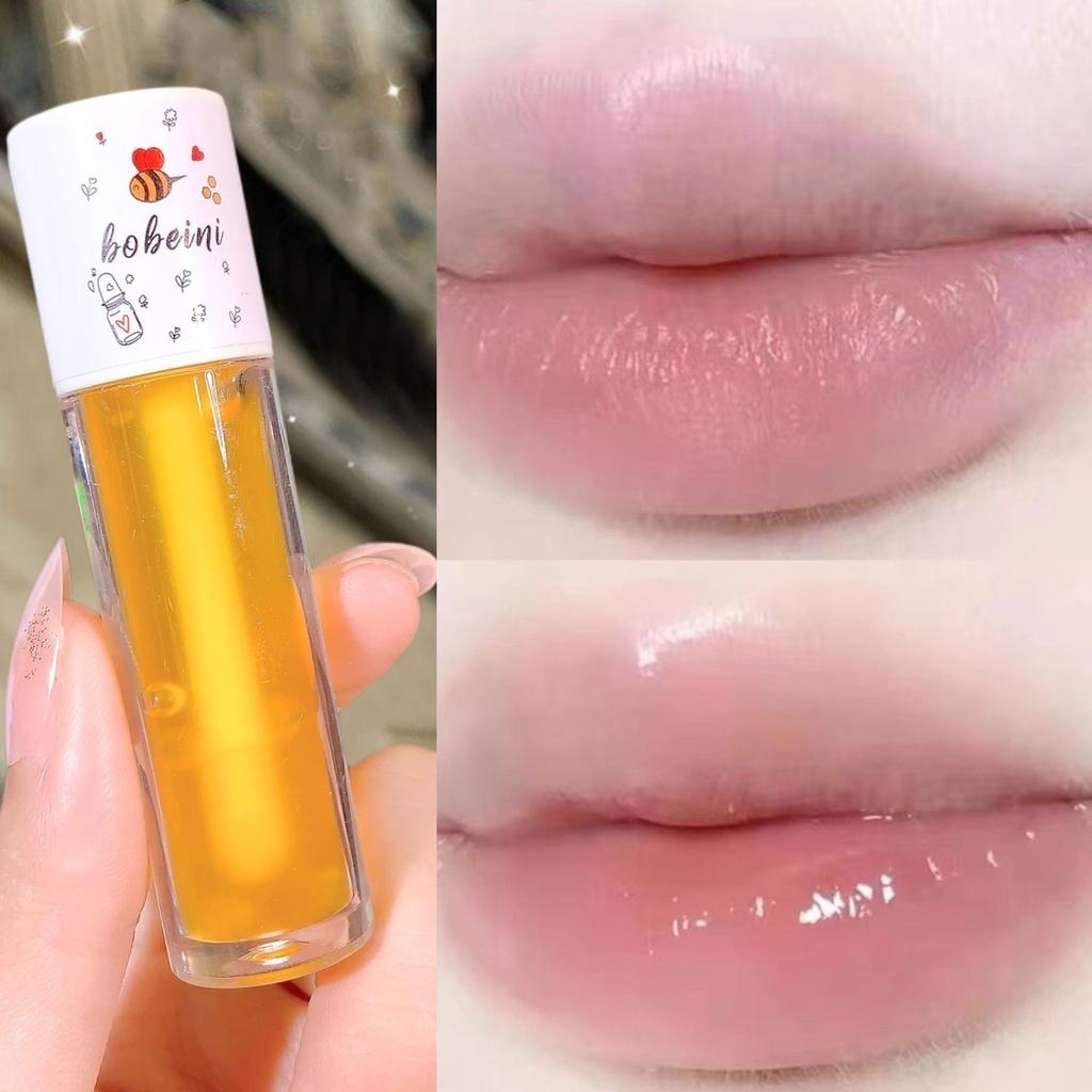 Honey Lip Oil Moisturizing and Hydrating Repair Lighten Lip Lines Lip Gloss Anti-cracking Lip Balm Waterproof Lipstick Long-lasting Set Makeup