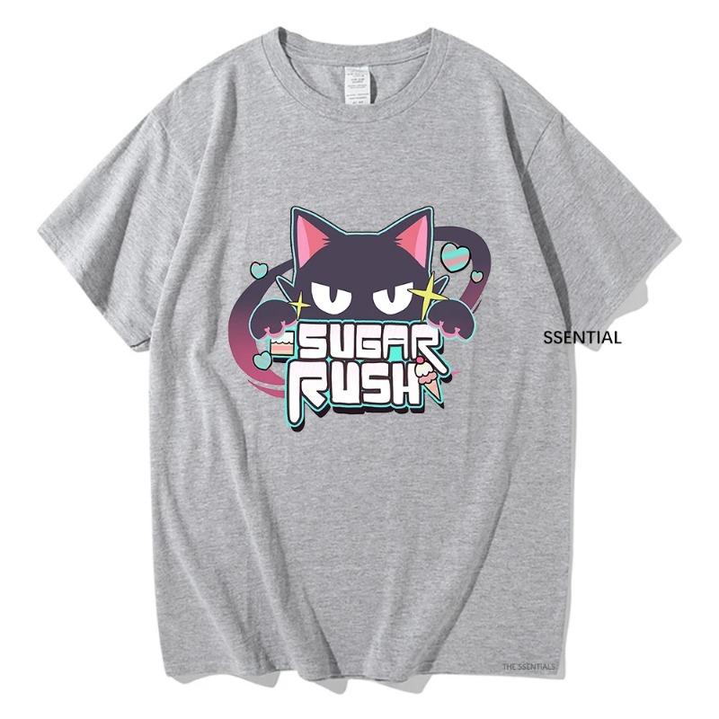 Синий Архив Аниме Футболки Sugar Rush Смешная Манга Косплей Одежда Хлопок Мужская/Женская Одежда Унисекс Уличная Футболки с Графическим Дизайном