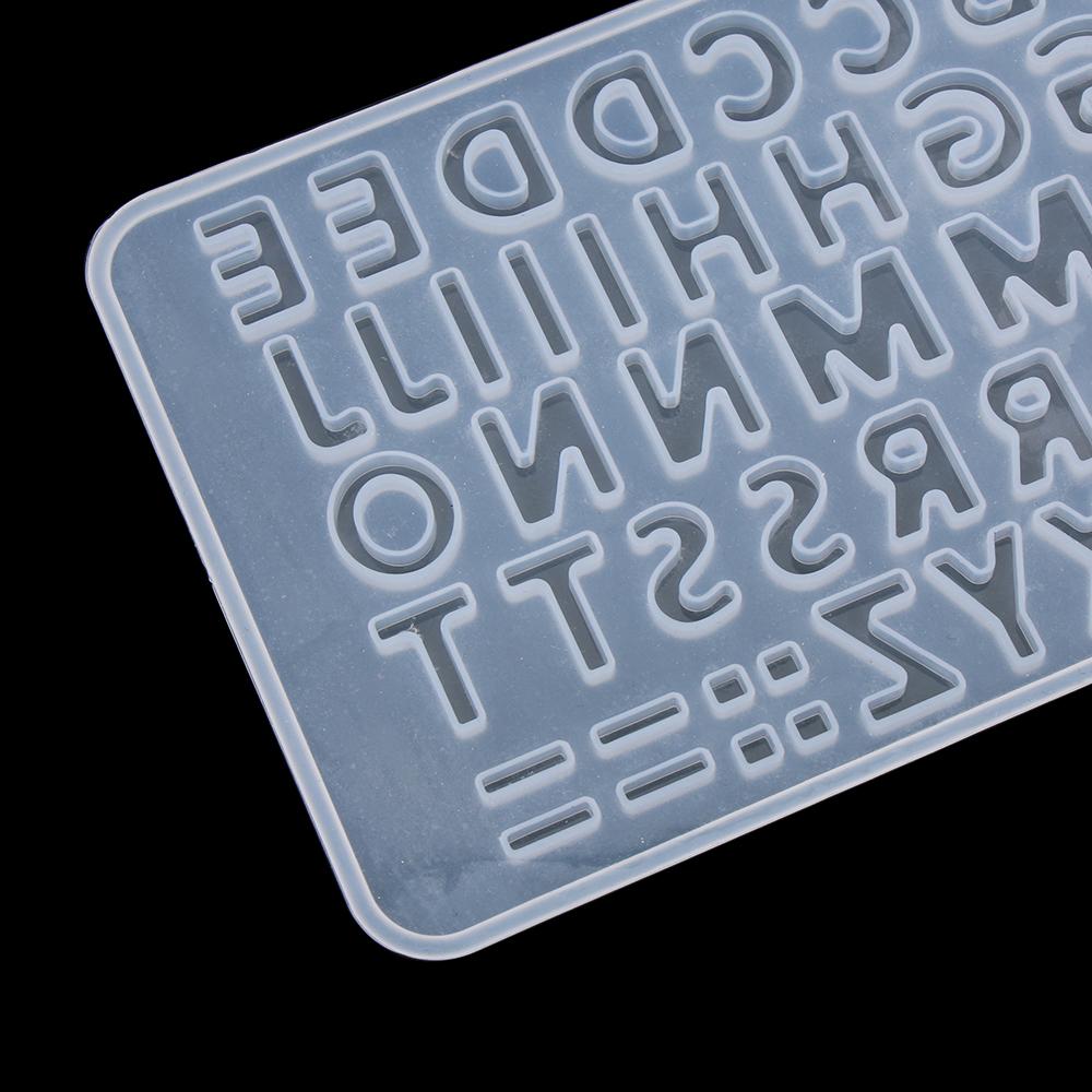 Keychain Resin Crafts Crystal Silicone Mould Casting Molds Letters Resin Mold Jewelry Making Tools
