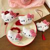 Детская повязка на голову Sanrio Hello Kitty Kulomie Кукла веревочка для головы Эластичная плюшевая повязка на голову Милые девочки Детские головные уборы Аксессуары для волос