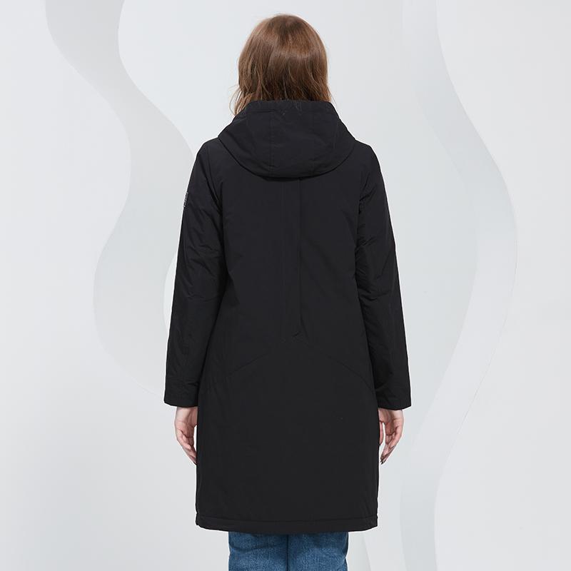 Куртка Астрид, тонкое хлопковое длинное пальто, пальто с капюшоном и молнией с боковым карманом, теплое ветрозащитное повседневное пальто