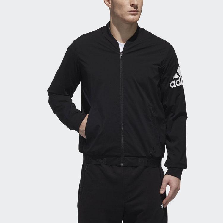 Adidas Мужская тканая куртка-бомбер Essential, верхняя одежда, черная DW4588