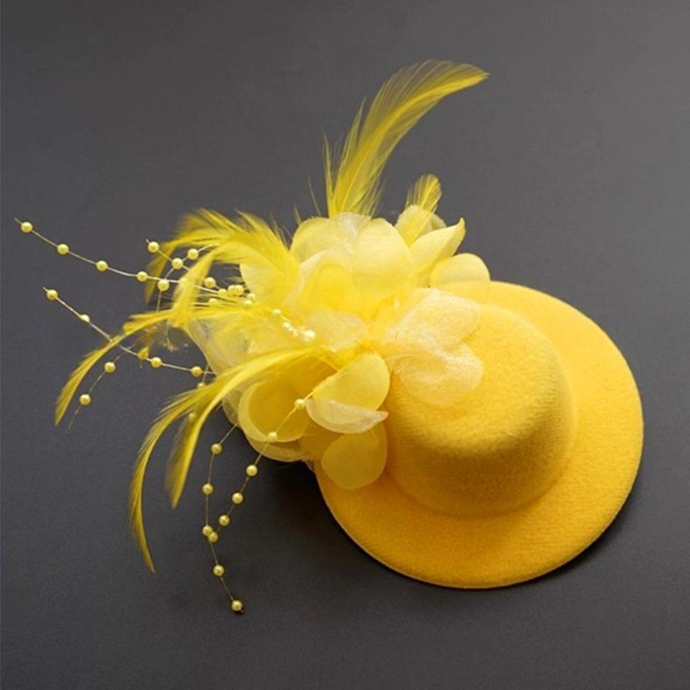 Fashion 13cm Kids Fascinators Hats Feathers Hair Accessories Cocktail Hats Makeup Prom Headwear Hats Party