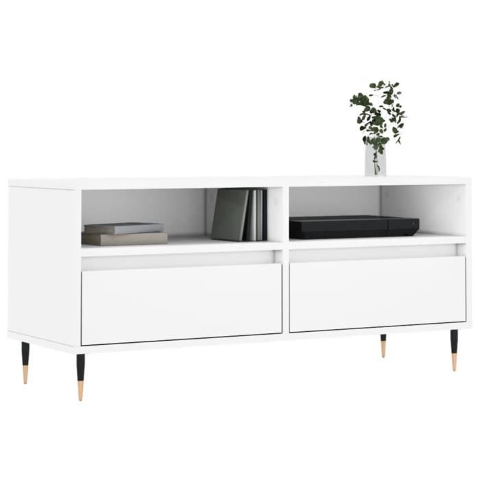 VidaXL TV Cabinet White 100x34.5x44.5 Cm Engineered Wood 831228