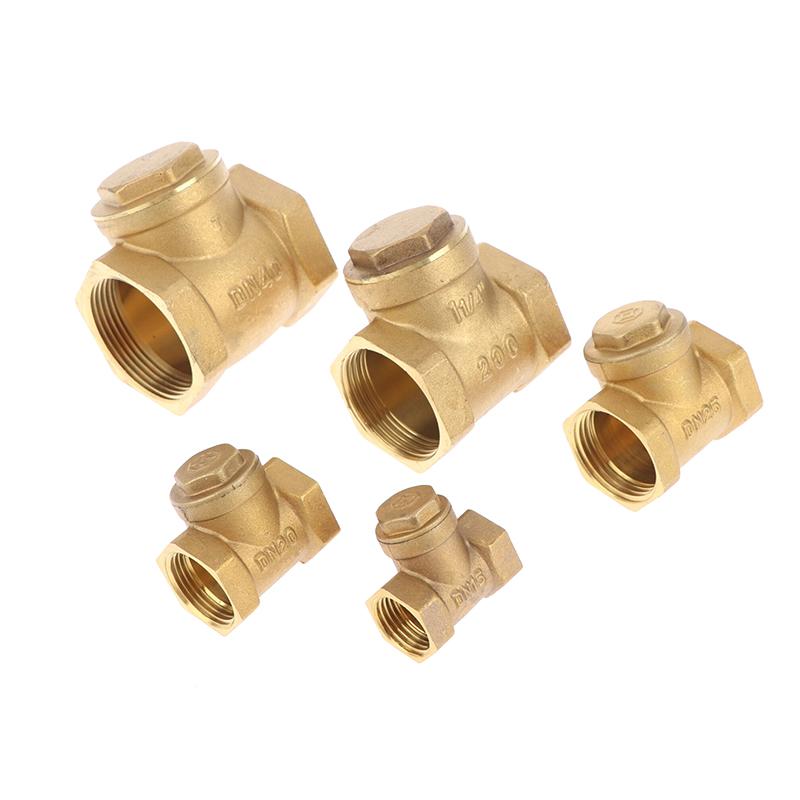 Dn15 Dn20 Dn25 Dn32 Dn40 Horizontal Brass Wire Mouth Non-Return Valve Female Thread Check Valve Equipment Accessories
