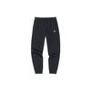 Solid Color Printed Small Logo Warm Fleece Thick Cuffed Sports Pants Women Bottoms Black 162248309-2