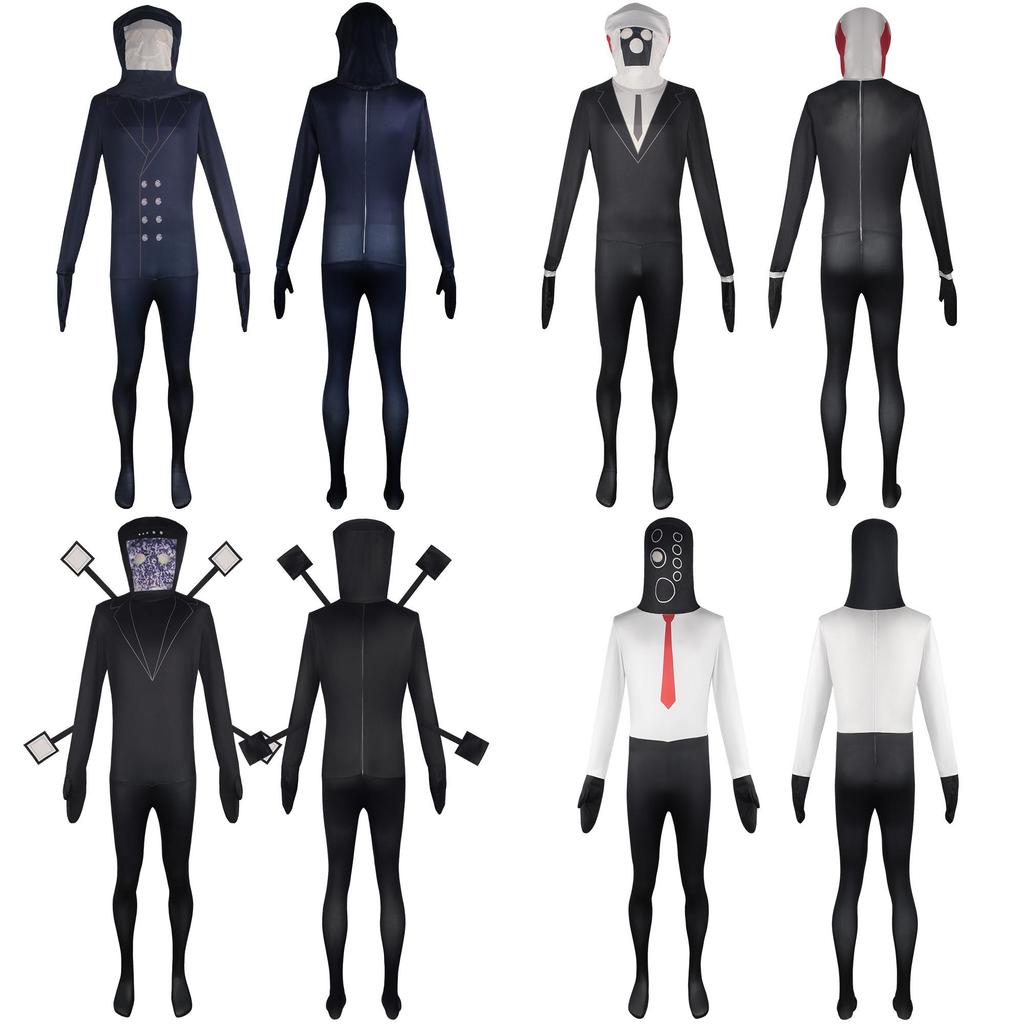 Косплей-комбинезон по игре Skibidi Toilet, идеально подходящий для Хэллоуина