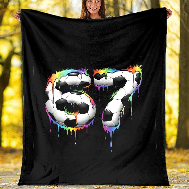 67 Theme Printed Blanket,Perfect for Couch, Bed, Travel & Outdoor Use | Machine Washable, Cozy & Durable.