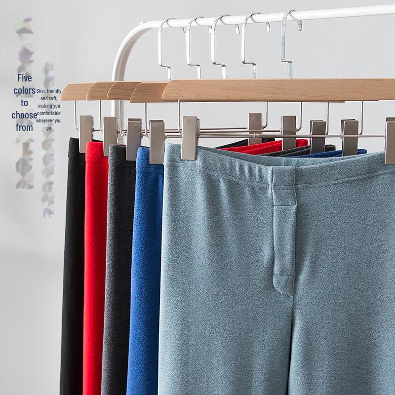 2024 Мужские термолеггинсы из немецкого кашемира и шелка — с начесом, теплая внутренняя одежда для осени и зимы