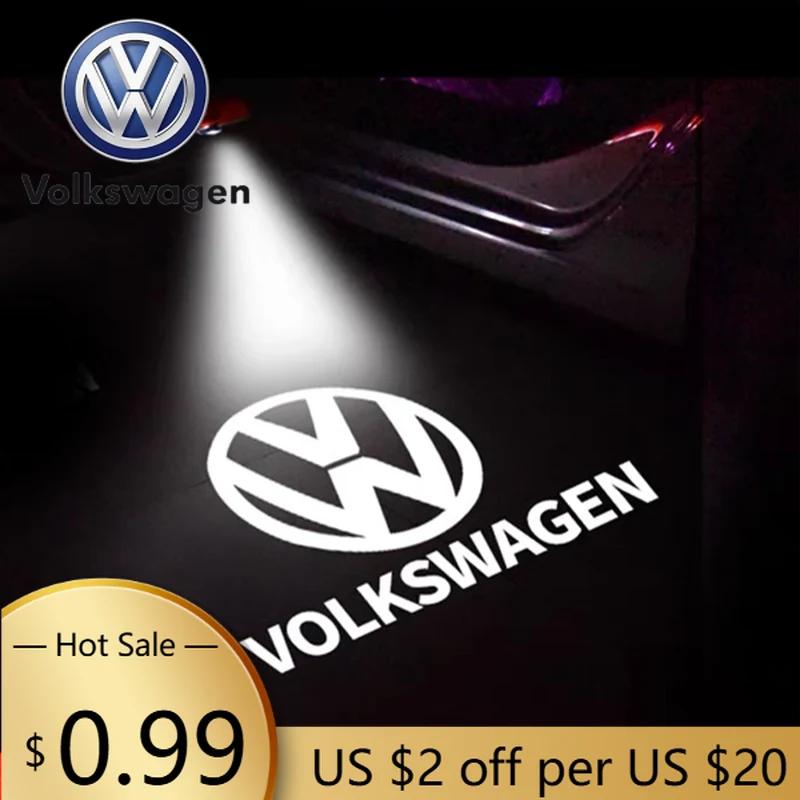 2026 Новый Для VOLKSWAGEN VW Для Volkswagen 2 ШТ. Значок на дверь автомобиля Светодиодный Свет Лампа приветствия Беспроводной Лазерный Проектор GOLF 5 Polo Golf