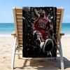 Michael basketball Artwork Beach Towel - Soft, Absorbent Microfiber, Lightweight, Ideal for The Beach, Parties, Travel, Camping fan gifts