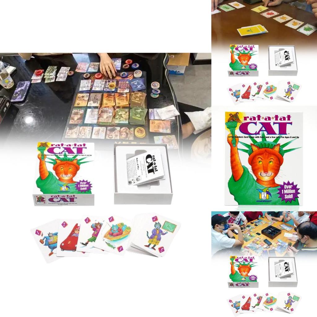 Карточная игра "Кот-стук-стук" для семейного веселья, игровые реквизиты, игрушка