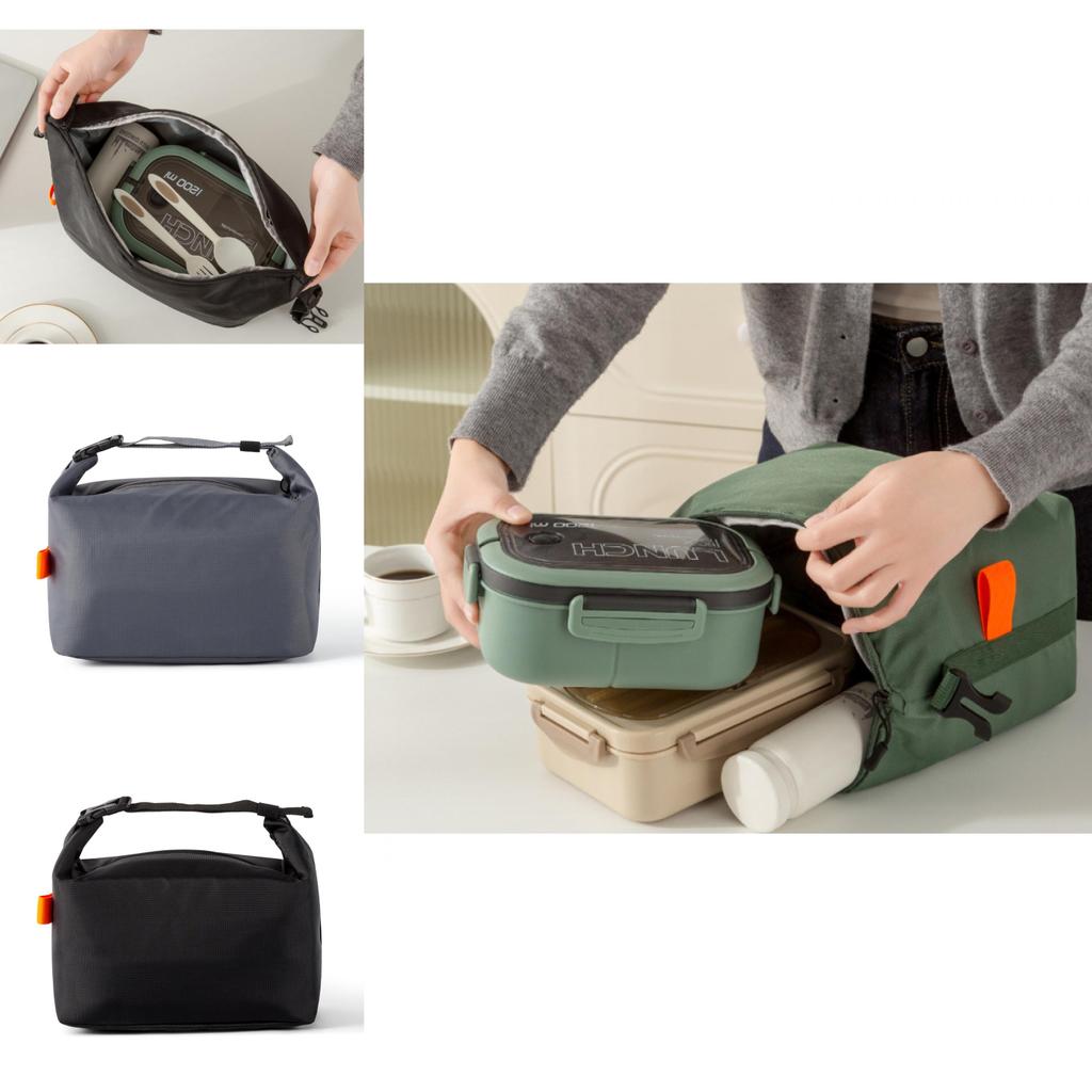 Изолированная сумка для ланча из ткани Оксфорд с водонепроницаемым дизайном для офисных работников и студентов