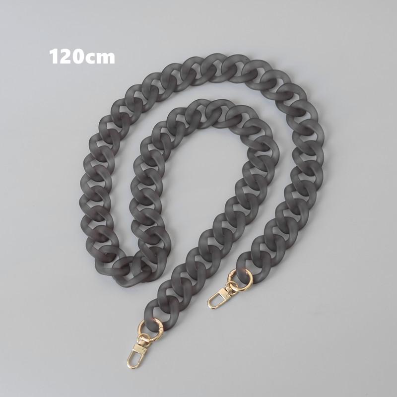 New Fashion Woman Bag Accessory Detachable Parts Replacement Chain Grey Resin Luxury Strap Women Acrylic Shoulder Handle Chain