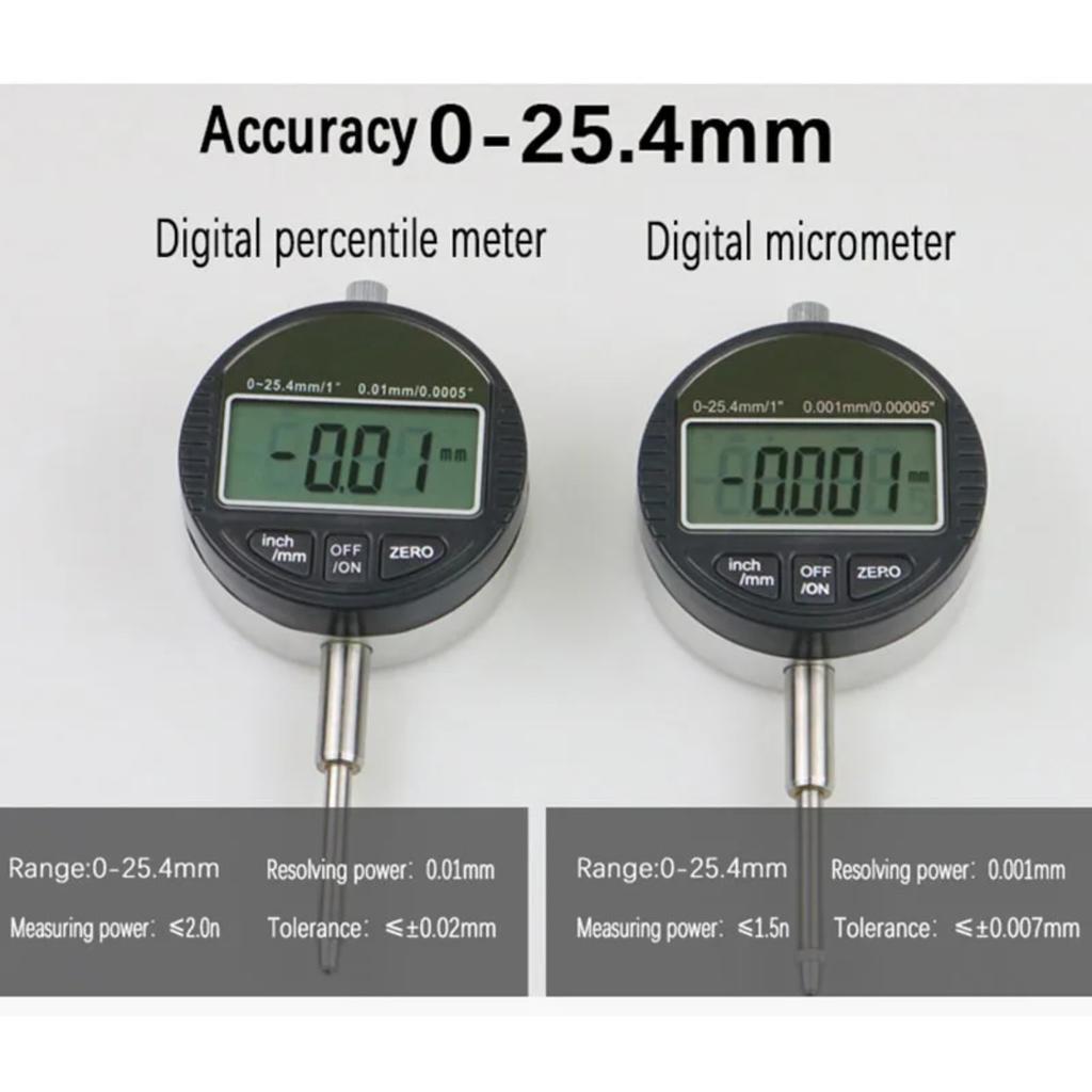 0-12,7 мм/0,5" 0-25,4 мм/1" Диапазон Цифровой Индикатор Циферблата Прецизионный Инструмент 0,01 мм/0,0005" 0,0001 мм/0,00005" Тестер Инструменты