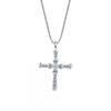 Cross Necklace Minimalist Design Luxury Sweater Chain Moissanite Fashion Jewelry Women