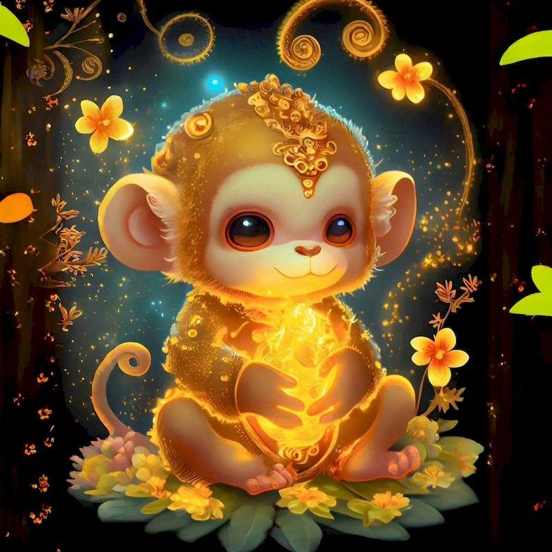 Алмазная вышивка обезьяна новинка 2025 картина животное картина из страз 5D мозаика мультфильм декор детской комнаты