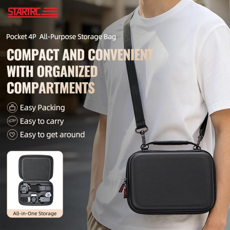 For DJI Osmo Pocket 4P STARTRC Portable Carrying Case Molded All-round Set Storage Bag (Black)
