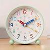 11,43 см Бесшумный обучающий будильник с цветными цифрами, стрелками, большим дисплеем, работает от батареек, батарейка АА в комплект не входит, настенные часы