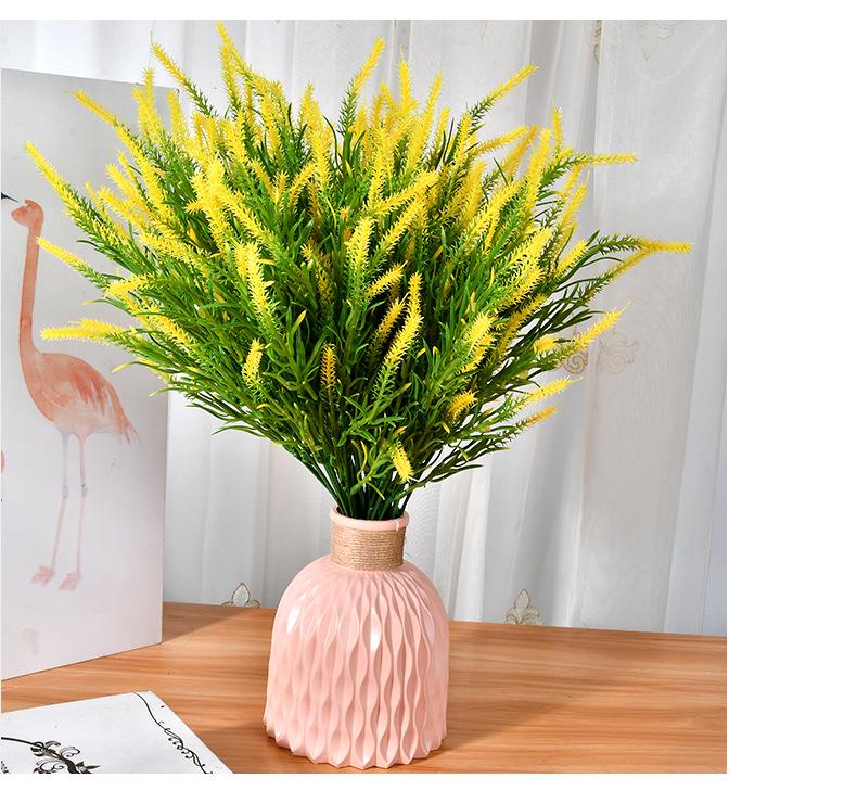 Искусственные цветы лаванды - 7-лучевые свадебные и домашние декоративные пластиковые цветы для помещений