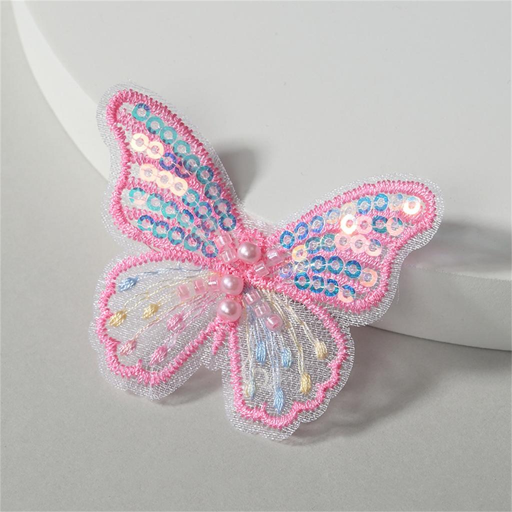 100 шт 62*48 мм изысканные пайетки вышитые сетчатые бабочки для DIY головных уборов заколки для волос декор одежды шляпы обуви швейные заплатки