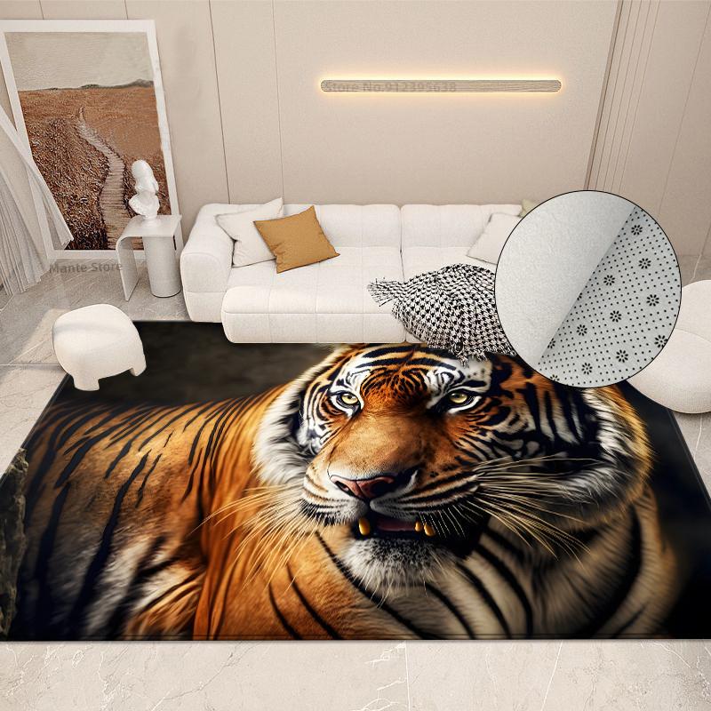 3D тигровый ковер для гостиной, мягкие коврики для спальни с животным принтом, модный коврик для ванной комнаты, коврик для спальни