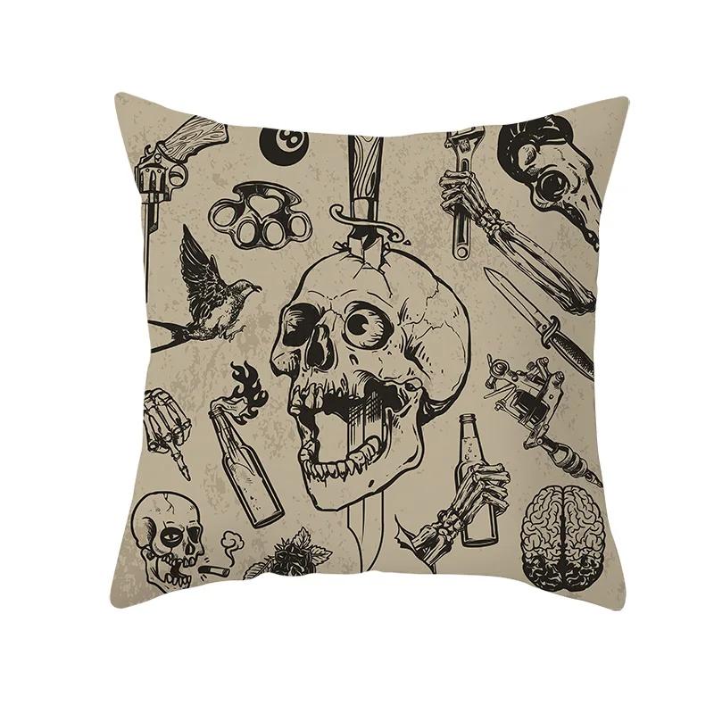 Sofa Bedroom Living Room Home Creative Skull Print Cushion Cover Fashion Decorative Pillow