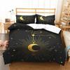 Sun And Moon Duvet Cover Set Black And White Colour Polyester Comforter Cover King Queen Full Size For Men Women Bedding Set