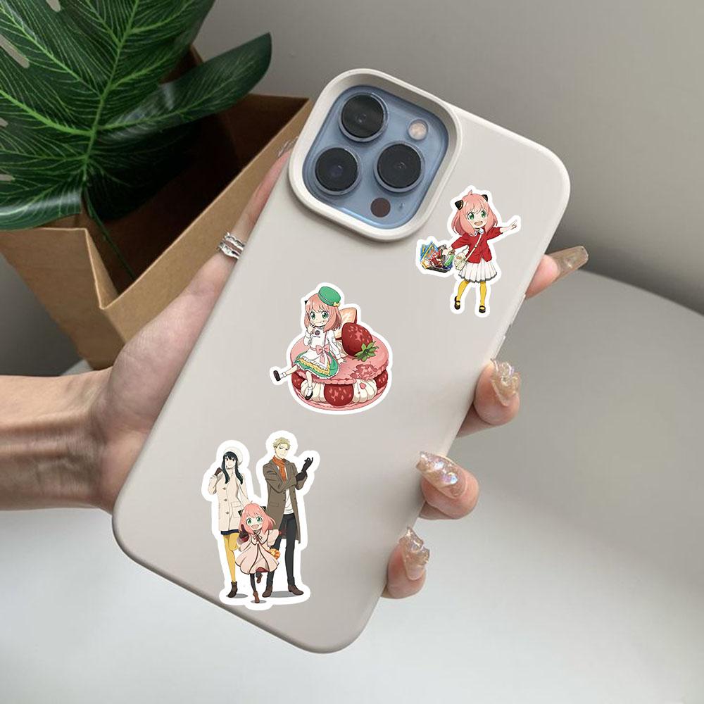 50Pcs Q-version Spy Game House Stickers SPY Anya Anime Japanese Cartoon Decorative Waterproof Mobile Phone Stickers for Children's Toys