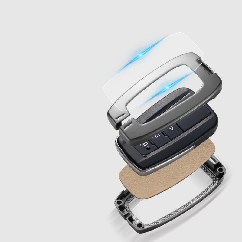 Водонепроницаемый металлический чехол для ключей из сплава, полное покрытие для Toyota Highlander RAV4 Izoa CHR Levin Camry Corolla Reiz, защитный чехол с 3 кнопками