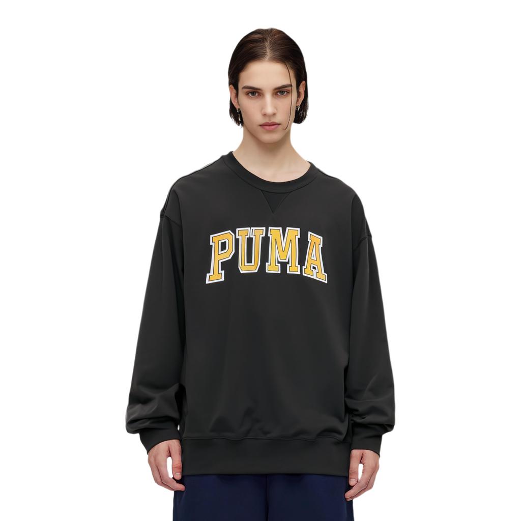 Puma Мужская толстовка с круглым вырезом и логотипом, с длинным рукавом, в американском стиле, черная 536769-01