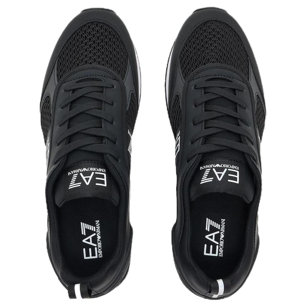 Emporio Armani EA7 Кроссовки на шнуровке с круглым носком, Color Block, низкие, повседневные, унисекс, Черный 7X000334AF18610MC001